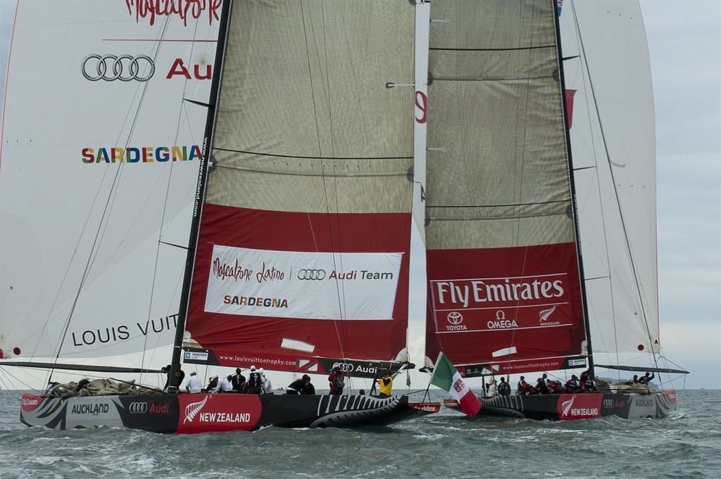 Emirates Team New Zealand win the Louis Vuitton Trophy 2 - 0 against Mascalzone Latino. Auckland, New Zealand. 21/3/2010 © Chris Cameron/ETNZ http://www.chriscameron.co.nz
