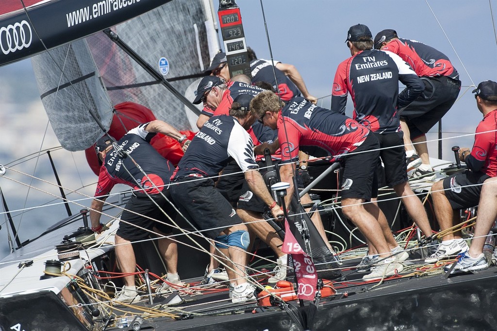 Emirates Team New Zealand. Race one on Day one of the Trophy of Sardinia, Audi MedCup 2010. 21/9/2010 © Chris Cameron/ETNZ http://www.chriscameron.co.nz