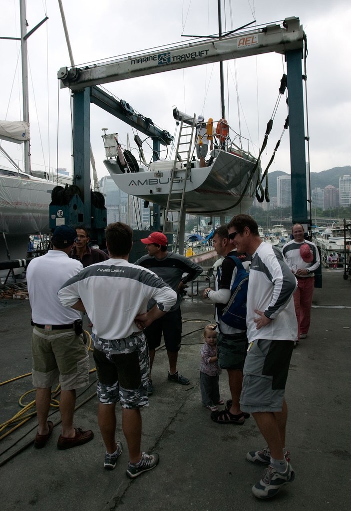 Rolex China Sea Race 2010. Ambush at 1130 h. Sikaflex, duct tape and No 9 wire. ©  RHKYC/Guy Nowell http://www.guynowell.com/
