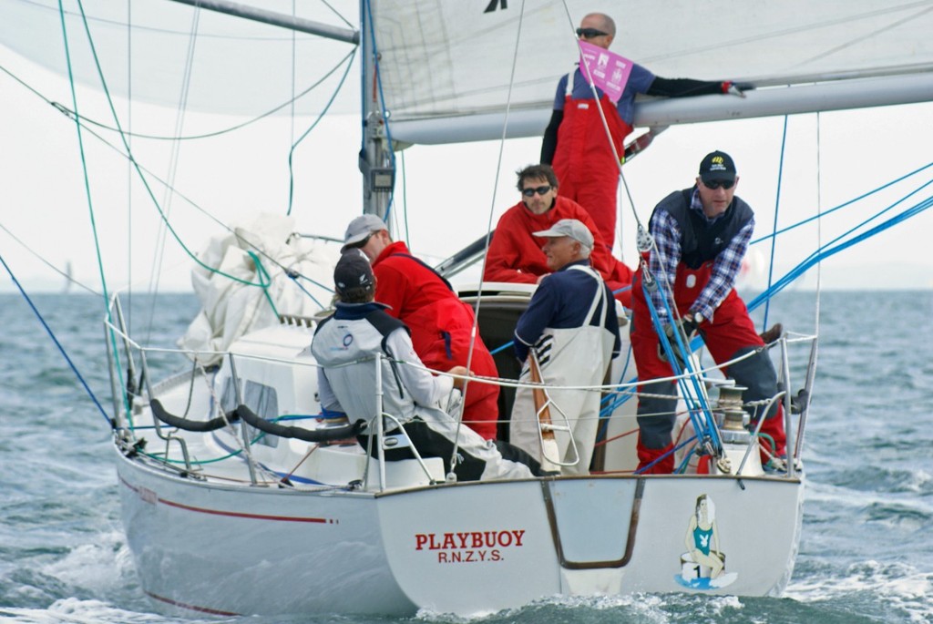 Roy Dickson at the helm in the 2010  Coastal Classic &copy; Richard Gladwell www.photosport.co.nz