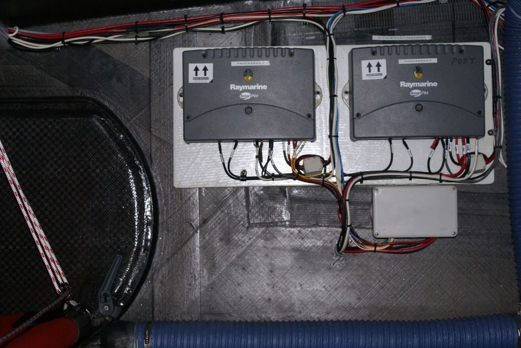 Electronics Central - Raymarine control boxes: O Canada - Open 60, Auckland April 2010 © Richard Gladwell www.photosport.co.nz