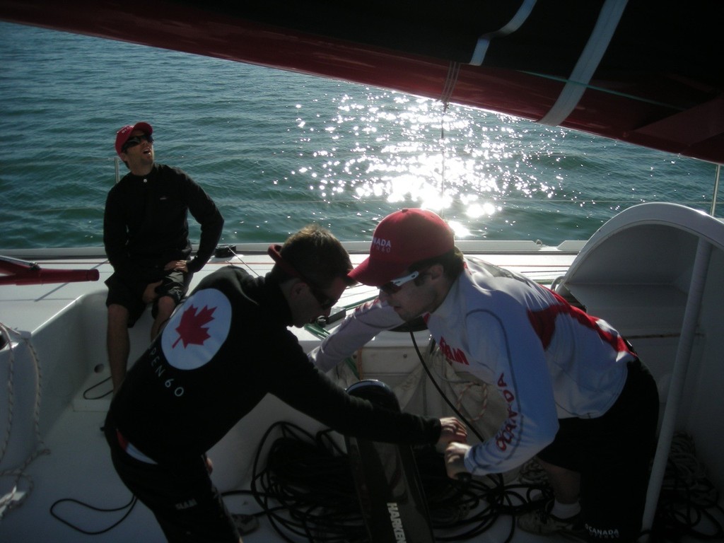 Running the grinder on O Canada © Wind Athletes Canada - Ingrid Johansson