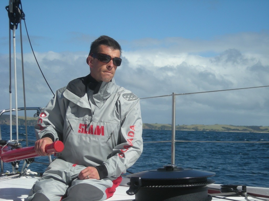 Nathan Baron at the helm of O Canada in New Zealand © Wind Athletes Canada - Ingrid Johansson