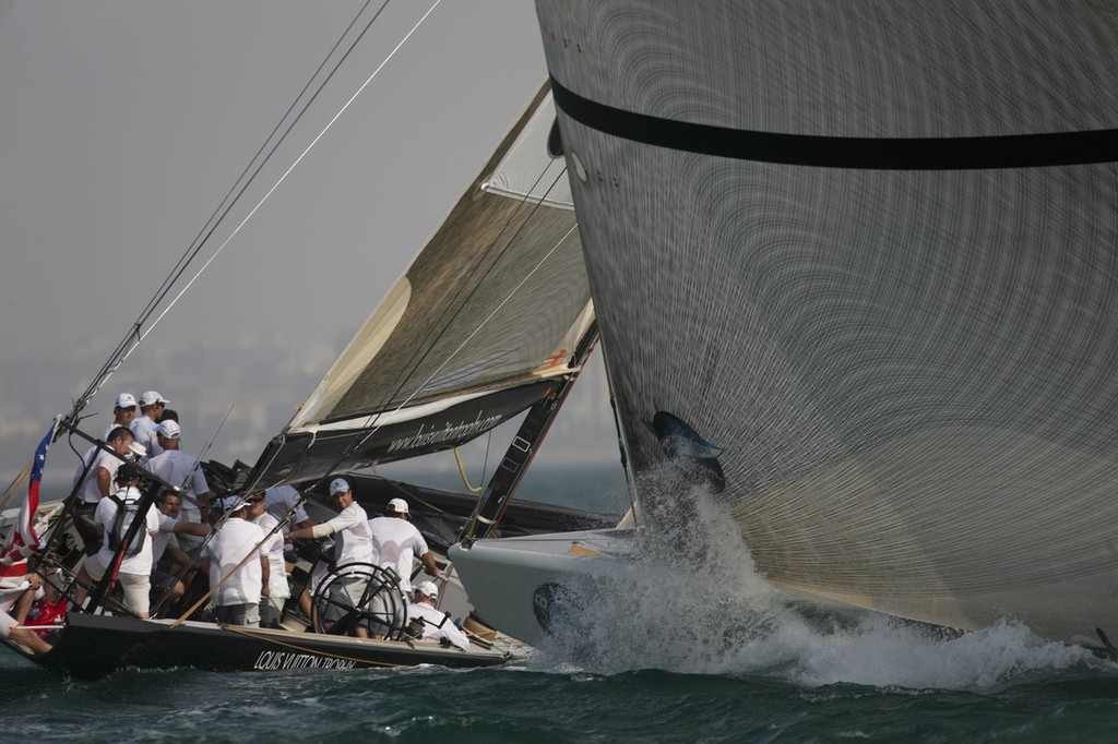 Louis Vuitton Trophy, Dubai - November 2010. BMW Oracle Racing vs Emirates Team NZ © BMW Oracle Racing Photo Gilles Martin-Raget http://www.bmworacleracing.com