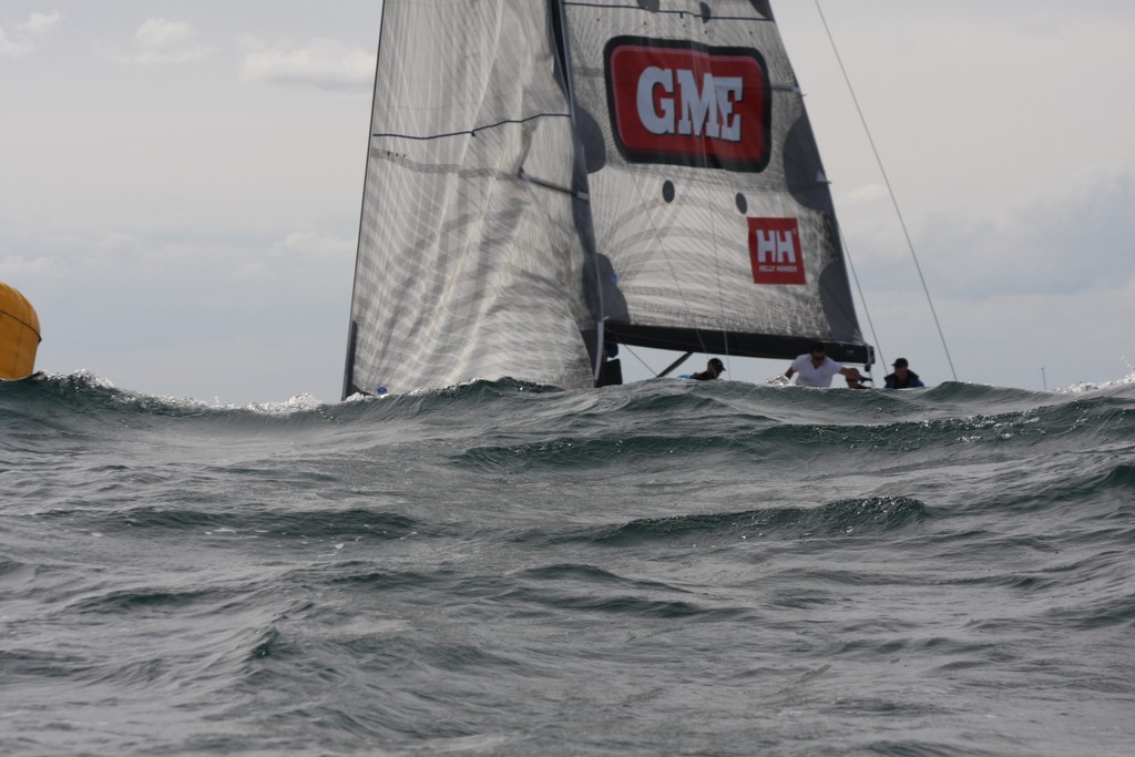 Equinox II behind a wave. NSW IRC Championship. Sail Port Stephens 2011  
 photo copyright Sail Port Stephens Event Media taken at  and featuring the  class