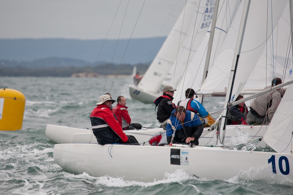 The first Etchells of the Whitsunday Fleet, Robert Holm ``Good Vibes``, Day 3, Etchells Australasian Winter Championship 2011 photo copyright Kylie Wilson Positive Image - copyright http://www.positiveimage.com.au/etchells taken at  and featuring the  class