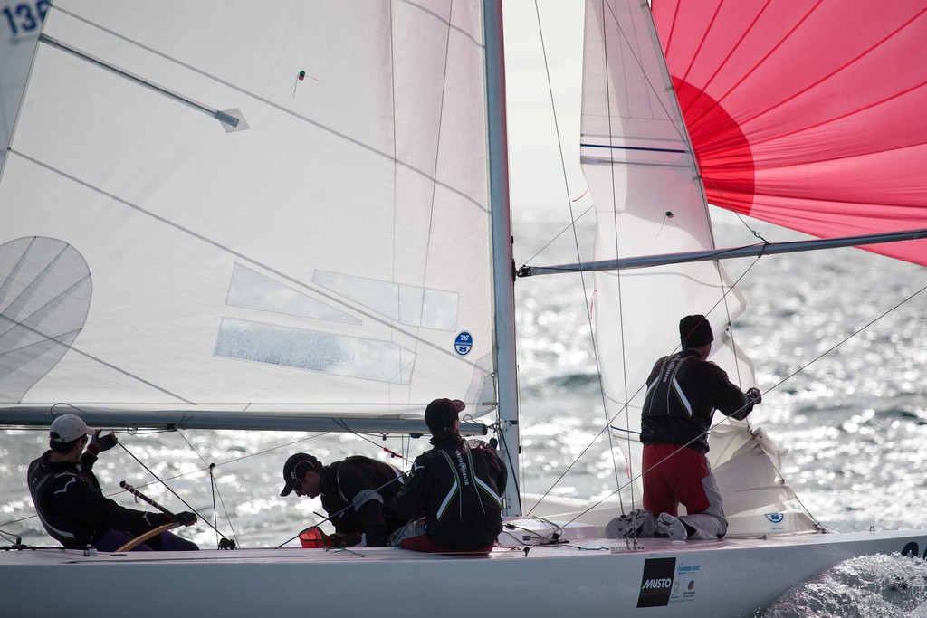 Tom King (Iron Lotus) winner of the regatta after 5 races, Etchells Australasian Winter Championship 2011 © Kylie Wilson Positive Image - copyright http://www.positiveimage.com.au/etchells