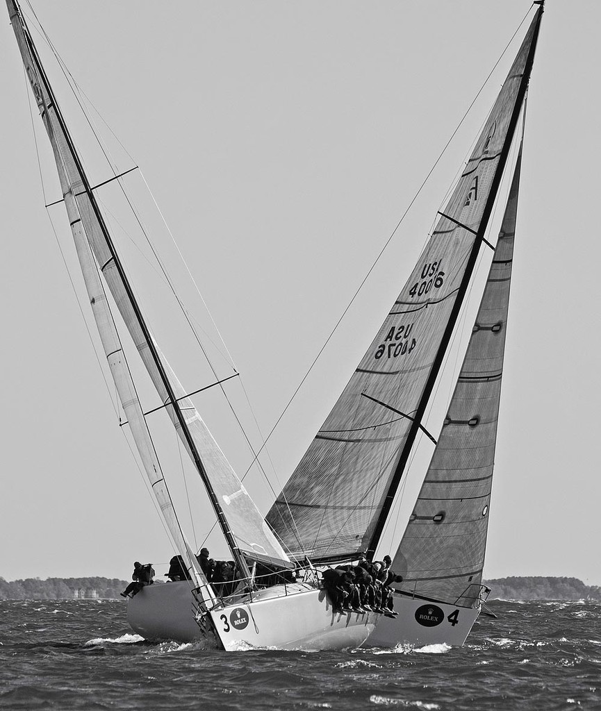 3 FLASH GORDON Helmut Jahn
crosses ahead of
4 NIGHTSHIFT Kevin McNeil
2010 Rolex Farr 40 North American Championship,
Annapolis MD, USA photo copyright  Rolex/Daniel Forster http://www.regattanews.com taken at  and featuring the  class