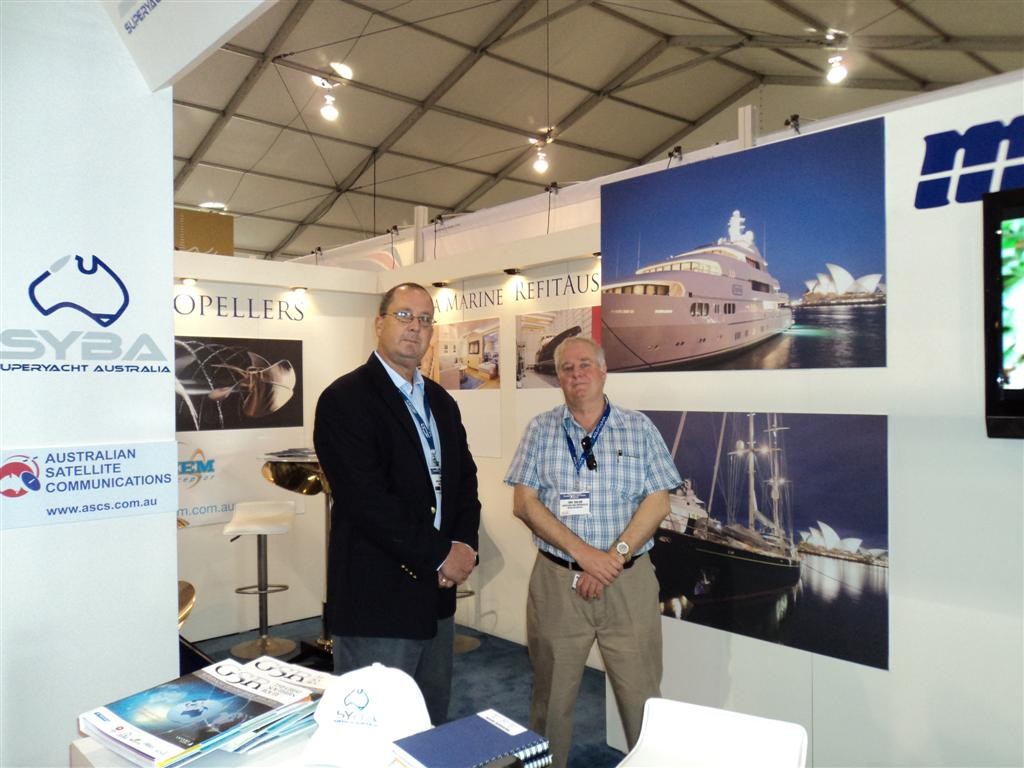 Fred Mayer - Muir Winches and Chris Joseland - Australian Satellite Communications photo copyright AIMEX  taken at  and featuring the  class