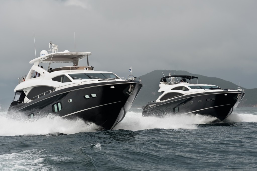 Arriving in style, Sunseeker style, for the Gold Coast Boat Show 2010, Hong Kong. photo copyright Sunseeker Asia taken at  and featuring the  class