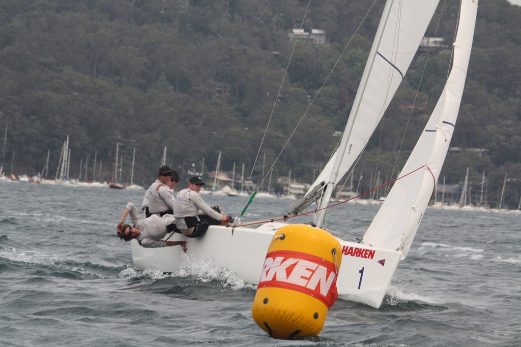 Harry Thurston in action in the 2009 HARKEN final versus Tiller  where he was runner-up- photo by Tom Spithill.JPG - 18th HARKEN International Youth Match Racing Championships photo copyright Tom Spithill taken at  and featuring the  class