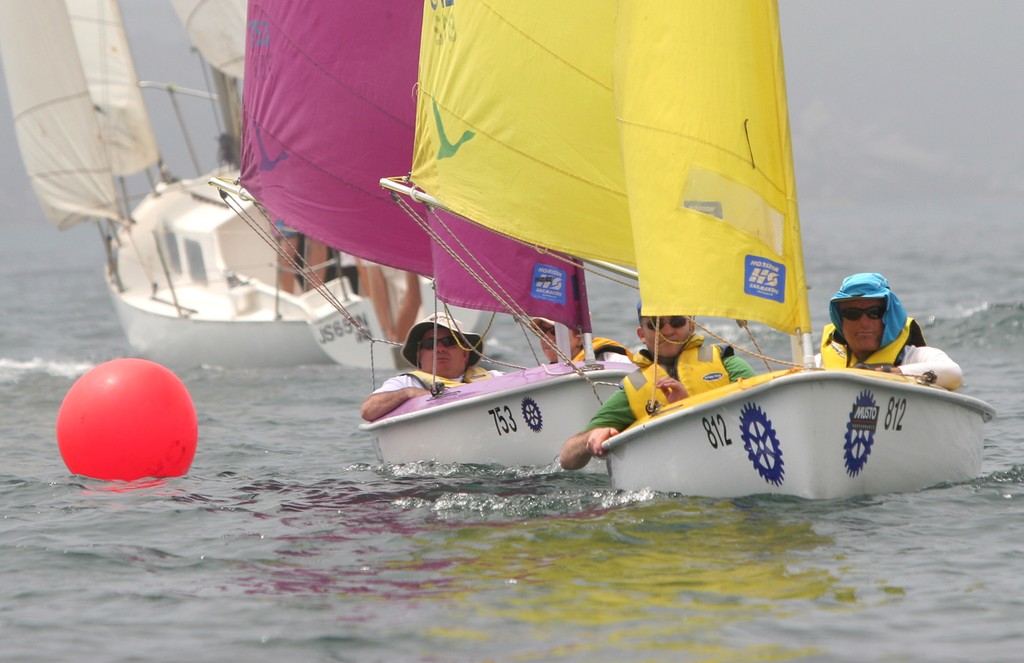 Heading for the wing mark - Manly Sailability Australia Day Regatta photo copyright Crosbie Lorimer http://www.crosbielorimer.com taken at  and featuring the  class