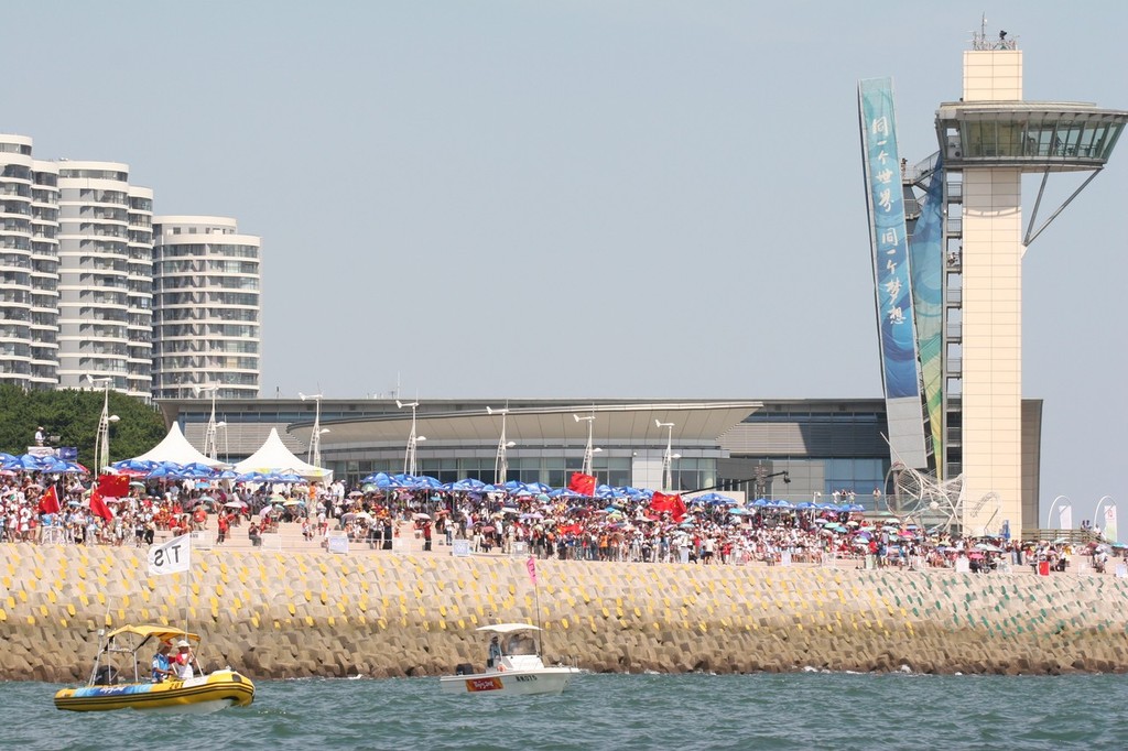 Poor gate numbers at the 2008 Olympics saw yachting as the worst spectator sport. © Richard Gladwell www.photosport.co.nz