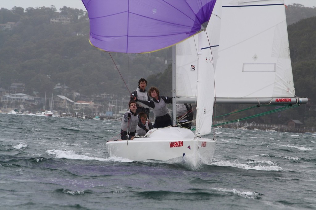 Banks approaching the bottom mark - 2010 Harken International Youth Match Racing Championships photo copyright Tom Spithill taken at  and featuring the  class