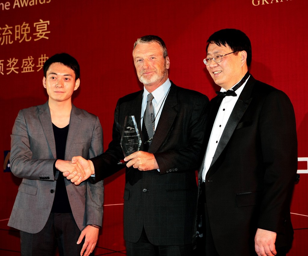 1st Asian Marine & Boating Awards, China International Boat Show 2010. Olivier Decamp, Jebsen Marine, collects the prize for the Hanse 545, Best Sailing Yacht over 45'. photo copyright AMBA/CIBS 2010 taken at  and featuring the  class
