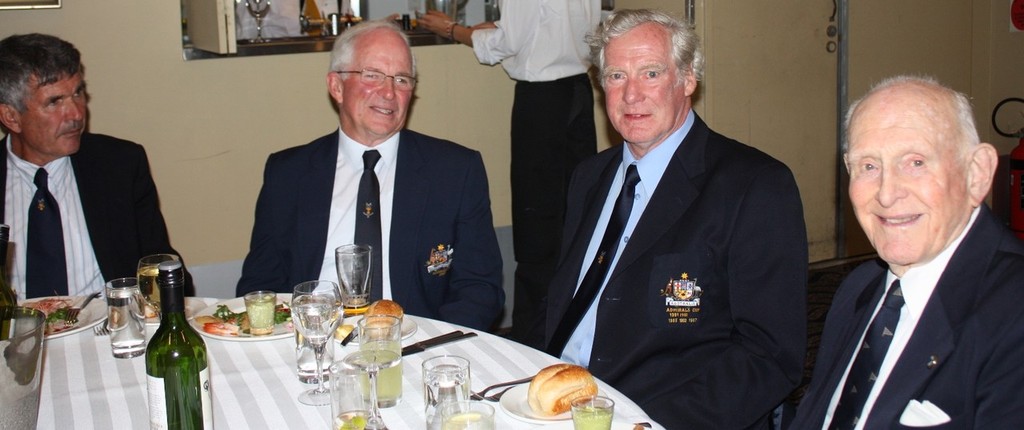 Intrigue's Ian Treharne, Don Calvert, Bernie Case, Tryge Halvorsen - Australian Admiral's Cup Teams Reunion November 2010 photo copyright Tracey Johnstone taken at  and featuring the  class