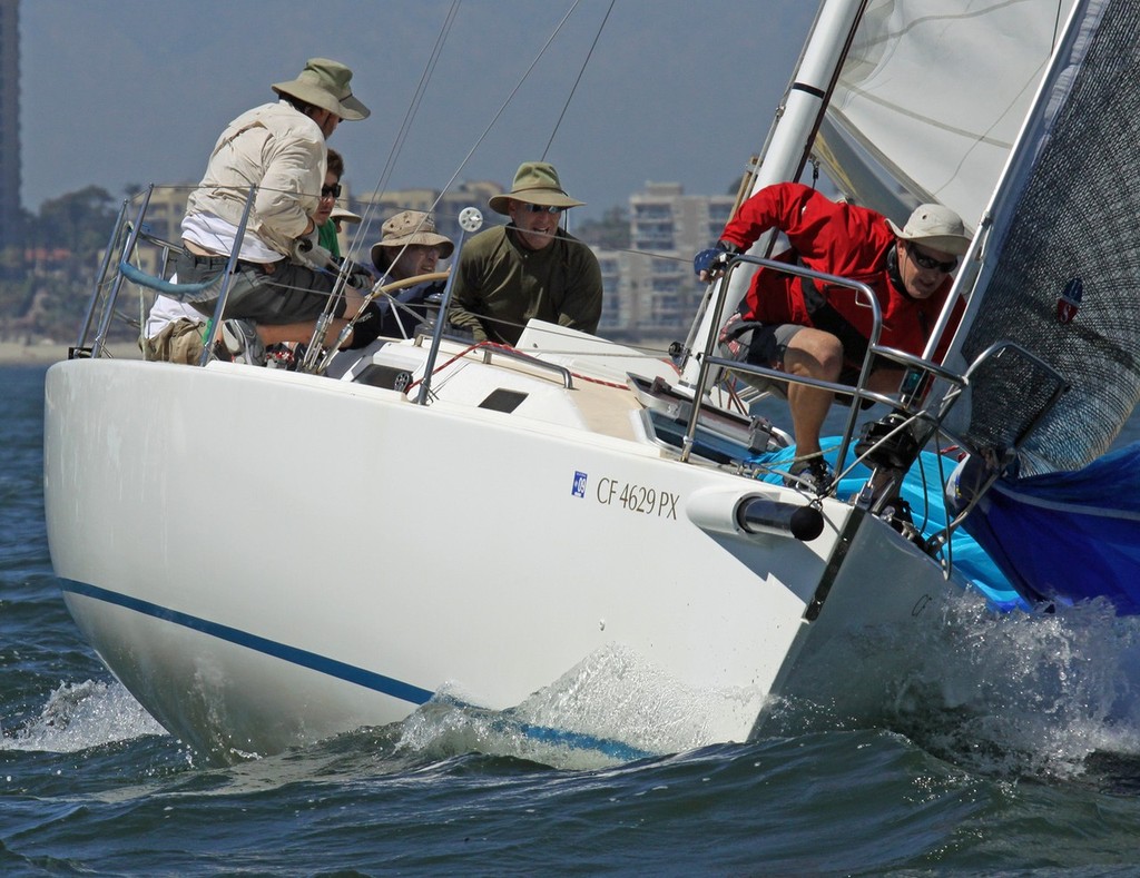 Barney Flam and his Flambuoyant team sailed to a respectable third place in the 2010 J/105 SoCal Championship. &copy; Rick Roberts 