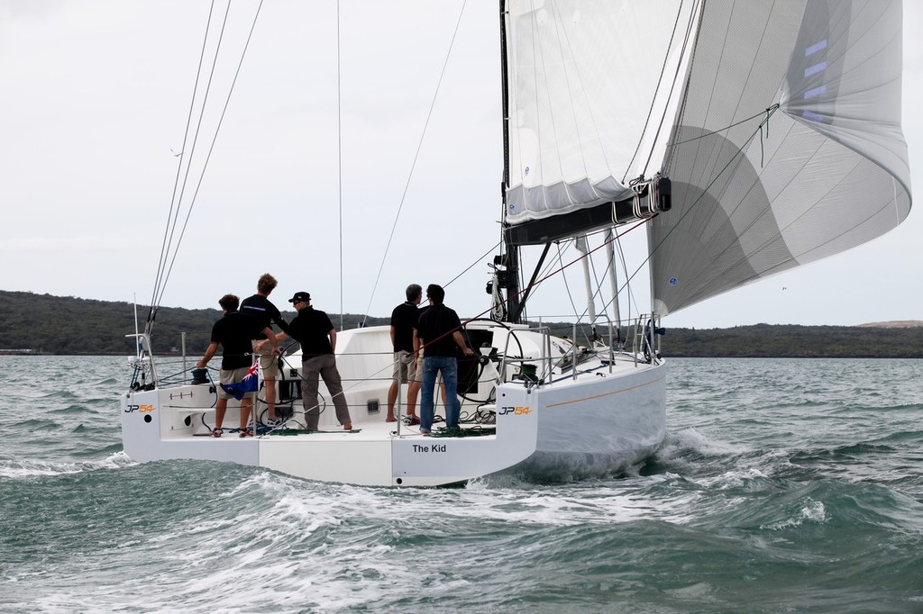 Broad stern sections of the JP 54 high performance cruiser from Absolute Dreamer © Ivor Wilkins/Offshore Images http://www.offshoreimages.com/