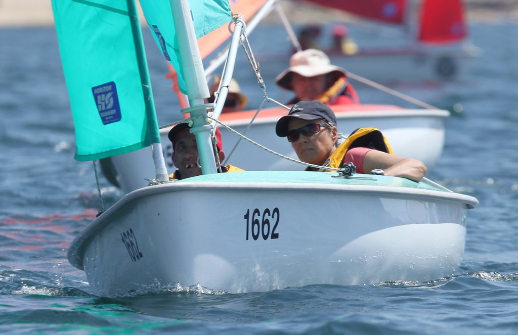 Judy and Tony lead the way - Manly Sailability Australia Day Regatta photo copyright Crosbie Lorimer http://www.crosbielorimer.com taken at  and featuring the  class