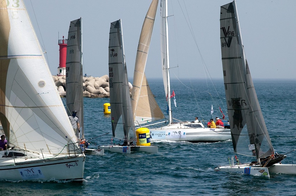 Piccadilly at the leeward gate. Race 1, Korea Cup International Yacht Race 2010 © Guy Nowell http://www.guynowell.com
