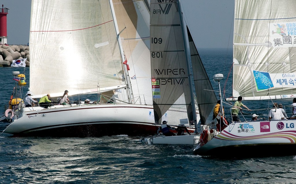 F-16 sandwich. Korea Cup International Yacht Race 2010 photo copyright Guy Nowell http://www.guynowell.com taken at  and featuring the  class