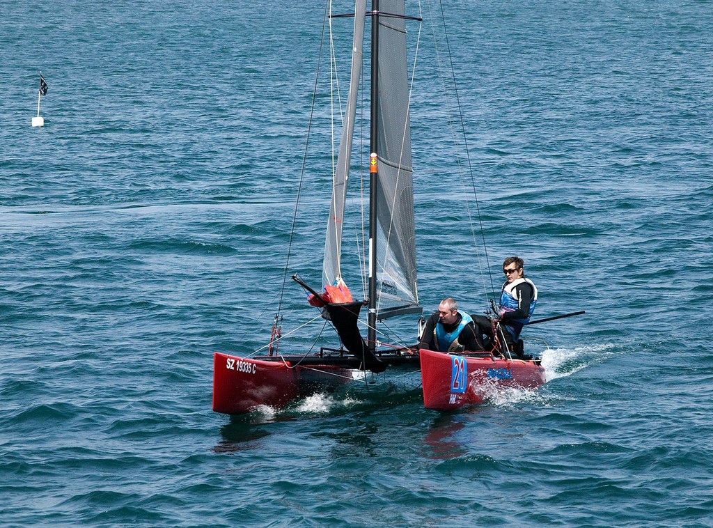 Scott McCook cruises in for a quiet finish. Korea Cup International Yacht Race 2010 © Guy Nowell http://www.guynowell.com