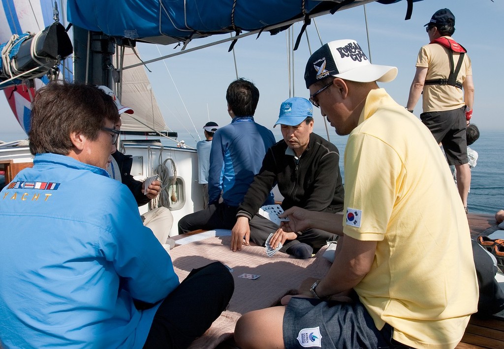 Card school. Korea Cup International Yacht Race 2010. © Guy Nowell http://www.guynowell.com