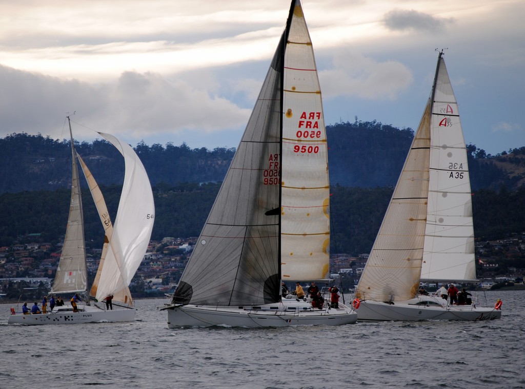 Mark Ballard's 42 South leading Sally Rattle's Archie around the leeward mark off Nutgrove Beach photo copyright  Andrea Francolini Photography http://www.afrancolini.com/ taken at  and featuring the  class