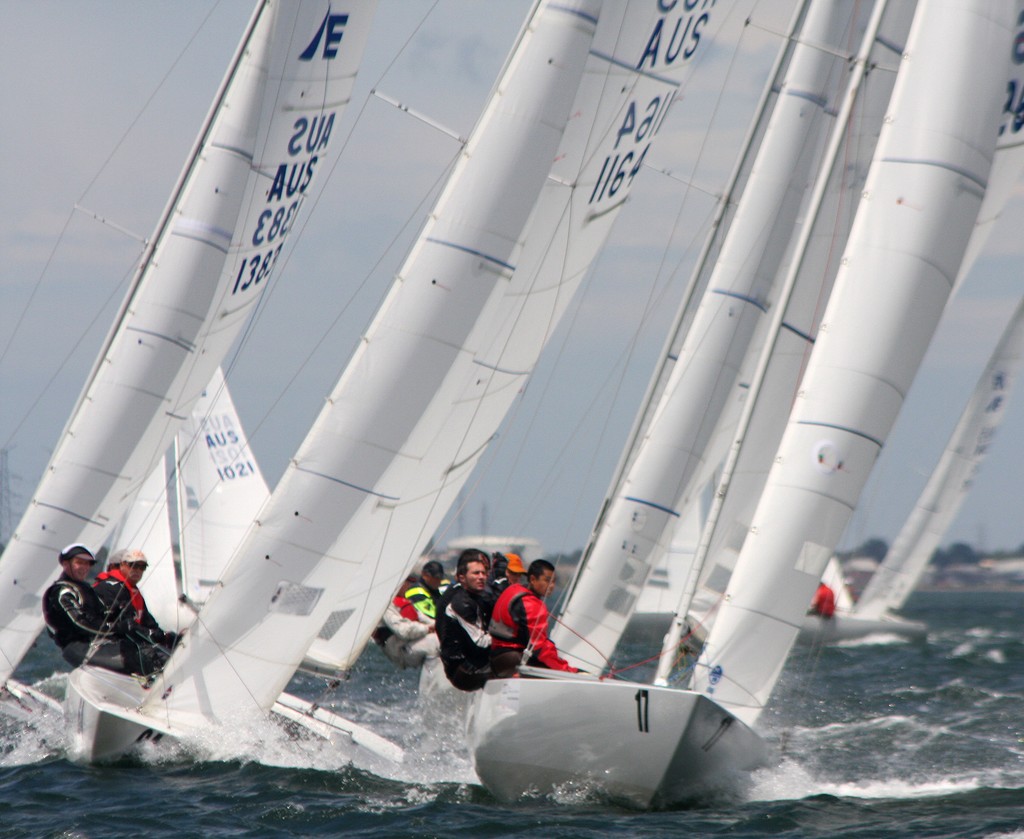 Mark Thornburrow (Racer X 923) bow 17 - Day 2 Rex Gorell  Prestige Etchells Australian Championship photo copyright Etchells Media http://www.etchells.org.au/nationals/ taken at  and featuring the  class