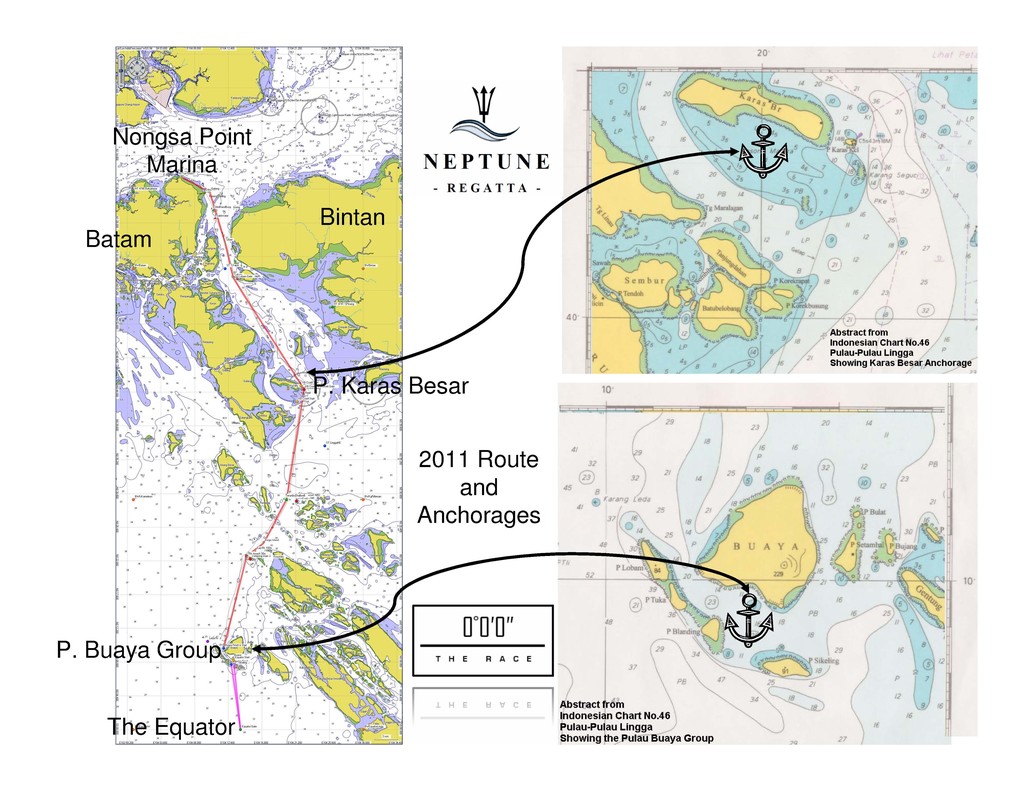 Neptune Regatta 2011 Route and Anchorages photo copyright Neptune Regatta 2011 taken at  and featuring the  class