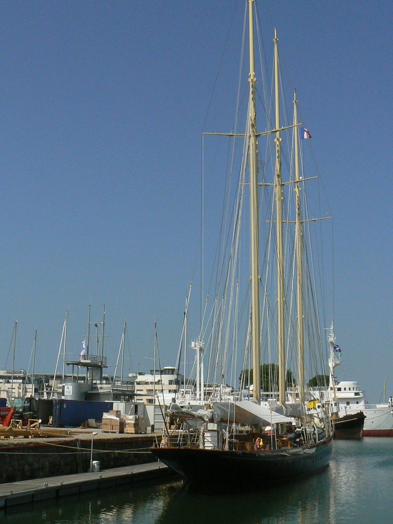 Atlantic being fitted out in la Rochelle, July 20010 photo copyright Pierre Alain Varreon taken at  and featuring the  class