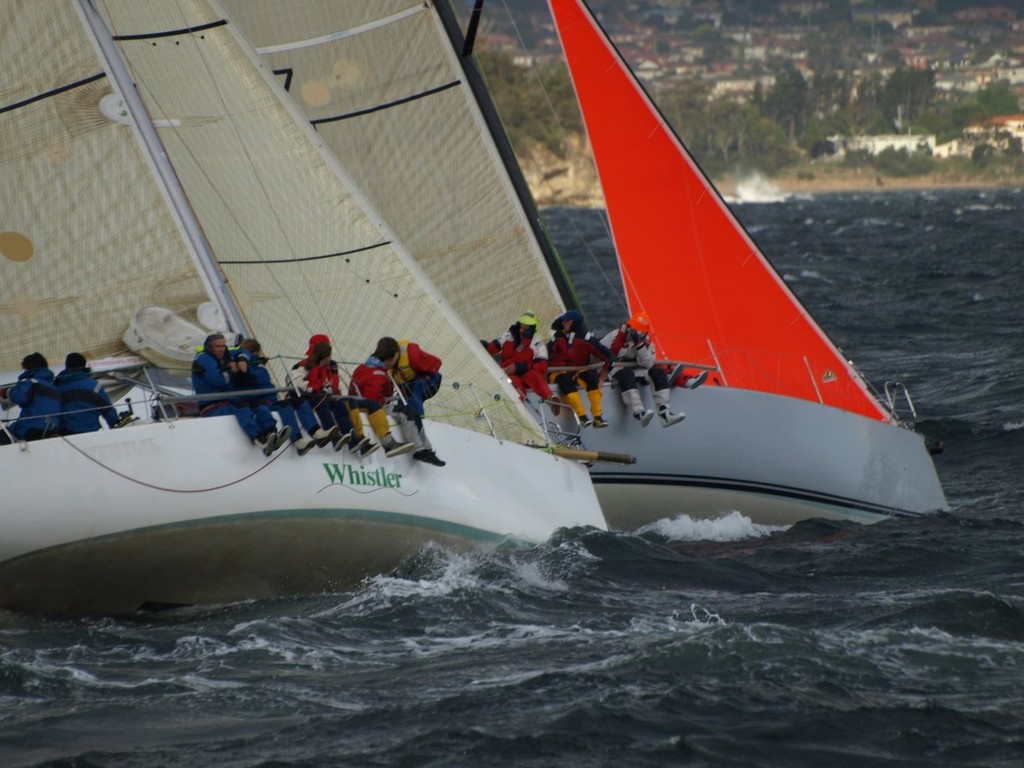 Whistler starting the Maria Island Race in a gale  ©  Andrea Francolini Photography http://www.afrancolini.com/