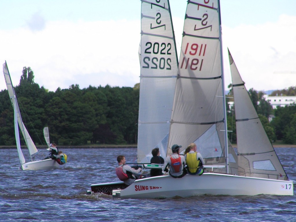 Racing through the fleet - The Over the Moon Promotions NS14 Australian Titles © Canberra Media