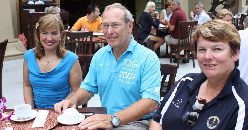 PRO Racing Course Jerry Rollins with race team members, Cynthia Carrion and Assistant PRO Louise Davis - Phuket King's Cup 2010 photo copyright Tracey Johnstone taken at  and featuring the  class