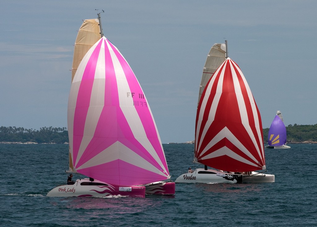 Six Senses Phuket Raceweek 2010 - Pink Lady and Voodoo duke it out © Guy Nowell http://www.guynowell.com