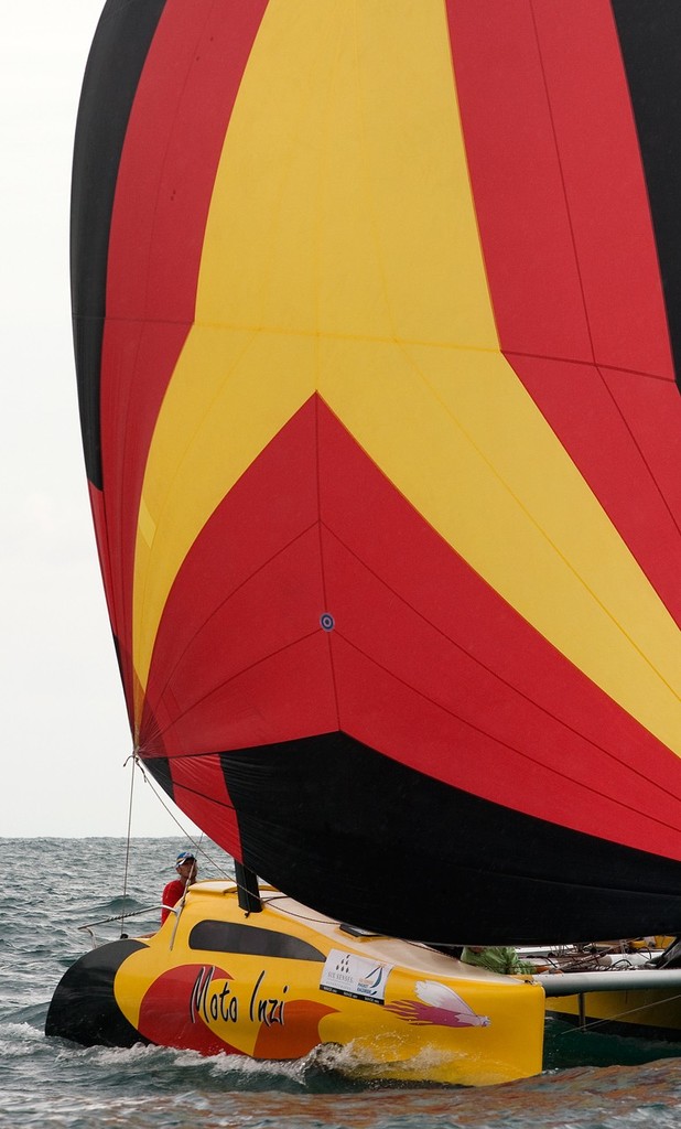 Six Senses Phuket Raceweek 2010 - small sailor, big kite. Moto Inzi. © Guy Nowell http://www.guynowell.com