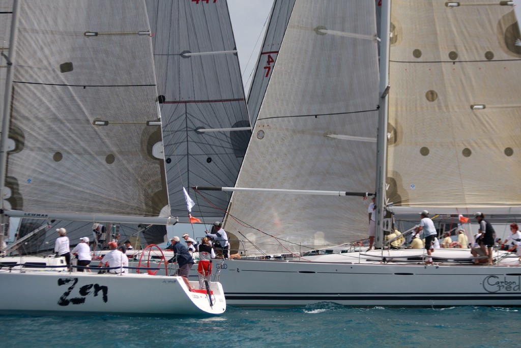 Part fo the IRC Passage fleet in the Dent Island 'parking lot' - Audi Hamilton Island Race Week day 2 photo copyright Sail-World.com /AUS http://www.sail-world.com taken at  and featuring the  class