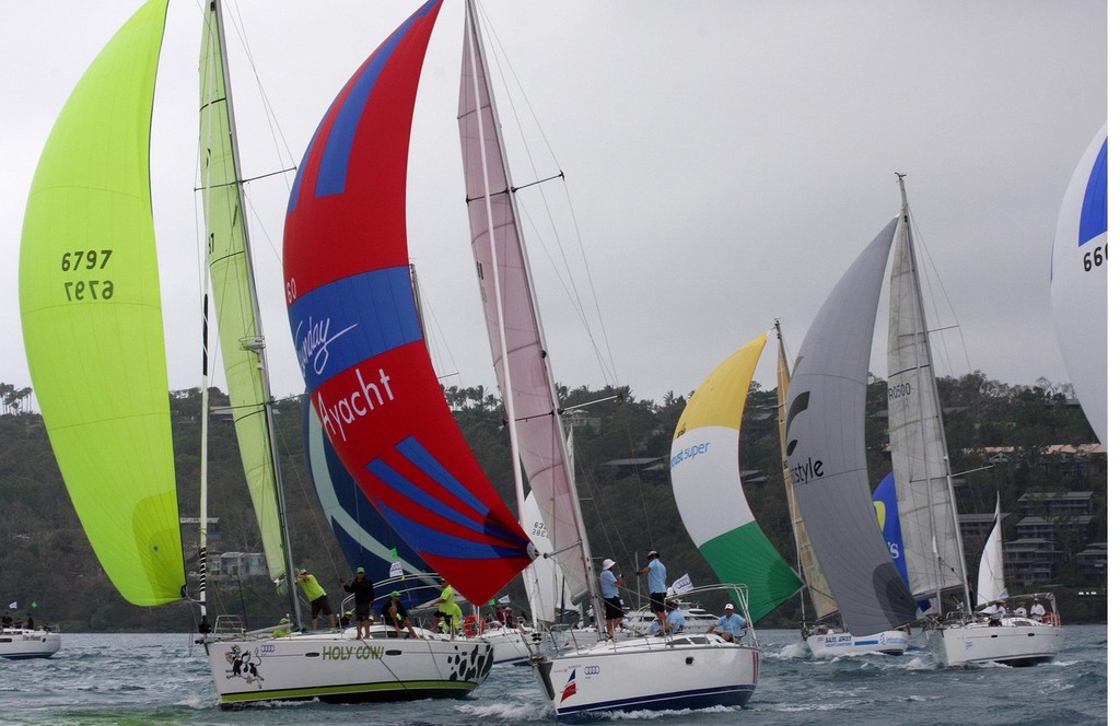 Part of the Cruising division fleet - Audi Hamilton Island Race Week day 1 photo copyright Sail-World.com /AUS http://www.sail-world.com taken at  and featuring the  class