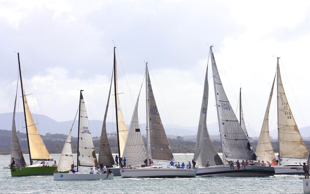 Performance Racing start on the final day of Sail Port Stephens 2011 photo copyright Sail Port Stephens Event Media taken at  and featuring the  class