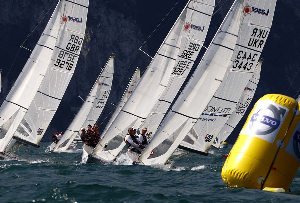 SB3 Worlds - coming into the mark photo copyright Andrea Carloni/ Stefano Grasso Volvo Laser SB3 World Championship http://worlds2010.lasersb3.com/image-gallery/ taken at  and featuring the  class