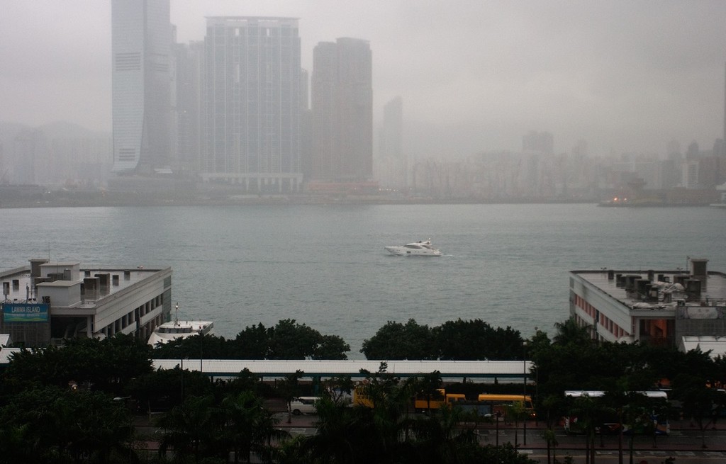 Princess 85M in Hong Kong harbour - right on cue for the Press Conference © Guy Nowell http://www.guynowell.com