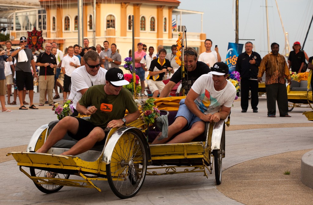 RMSIR_2010 - Penang Trishaw Races. Barging at the mark. © Guy Nowell http://www.guynowell.com