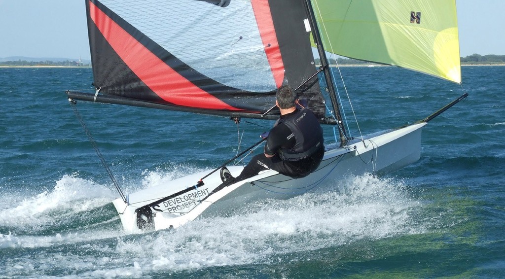 RS100 development prototype fast down wind photo copyright RS Sailing http://www.rssailing.com taken at  and featuring the  class