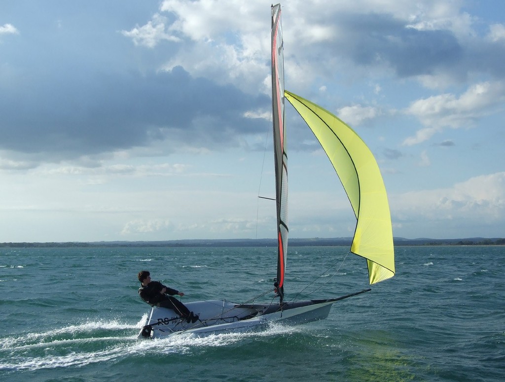 RS100 prototype in control at speed photo copyright RS Sailing http://www.rssailing.com taken at  and featuring the  class