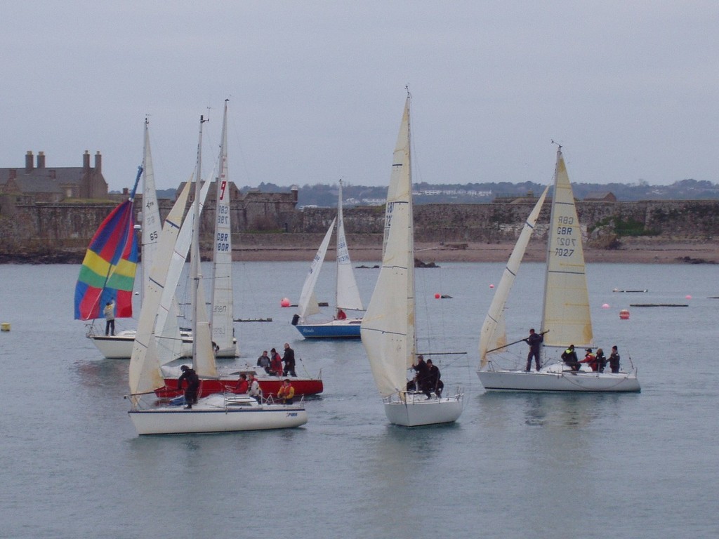 Race 4 - classes 2 and 3 - messy start!!! - RCIYC Pallot Windows Frostbite Series  © RCIYC