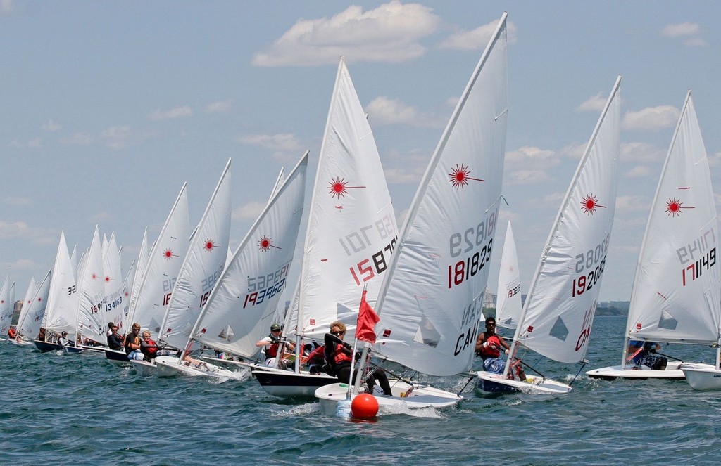Laser Radial Start at the Steerer’s Regatta  © Bob Thayer