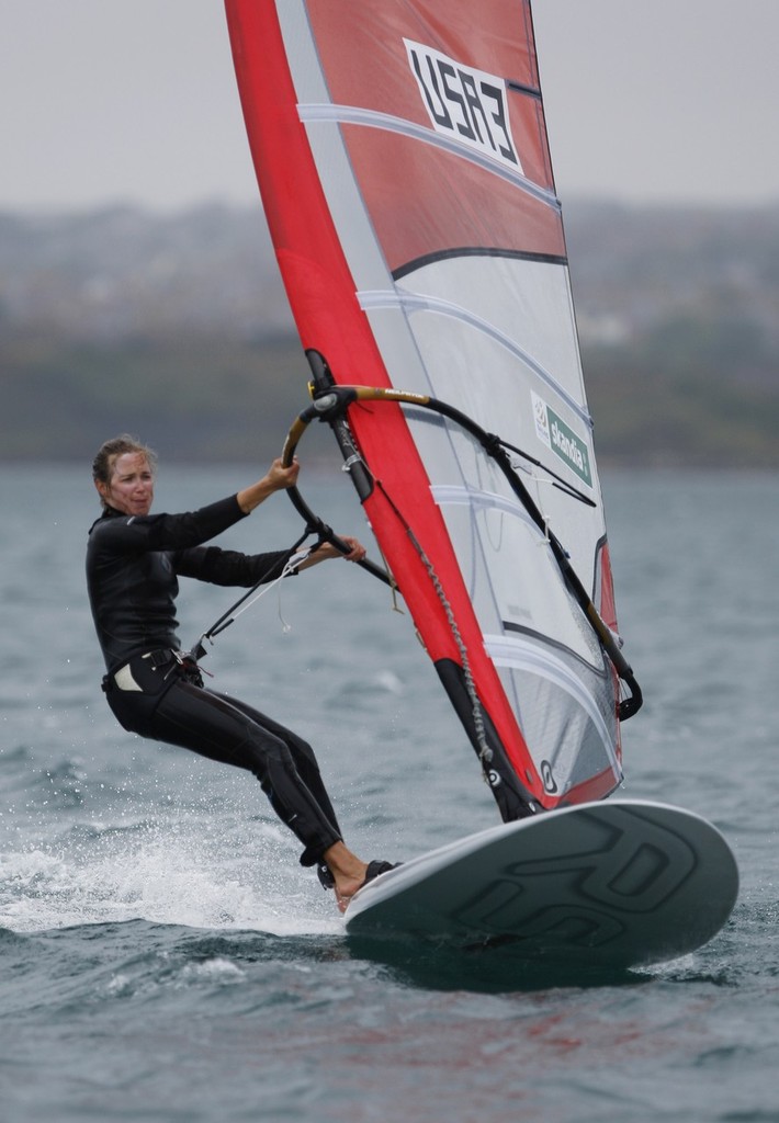 Farrah Hall (USA) in action in the RS:X W class on day 2 of the Skandia Sail for Gold Regatta. © onEdition http://www.onEdition.com