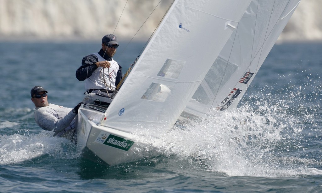 Andrew Campbell and Brad Nichol (USA) in action in the Star class on day 5 of the Skandia Sail for Gold Regatta. © onEdition http://www.onEdition.com