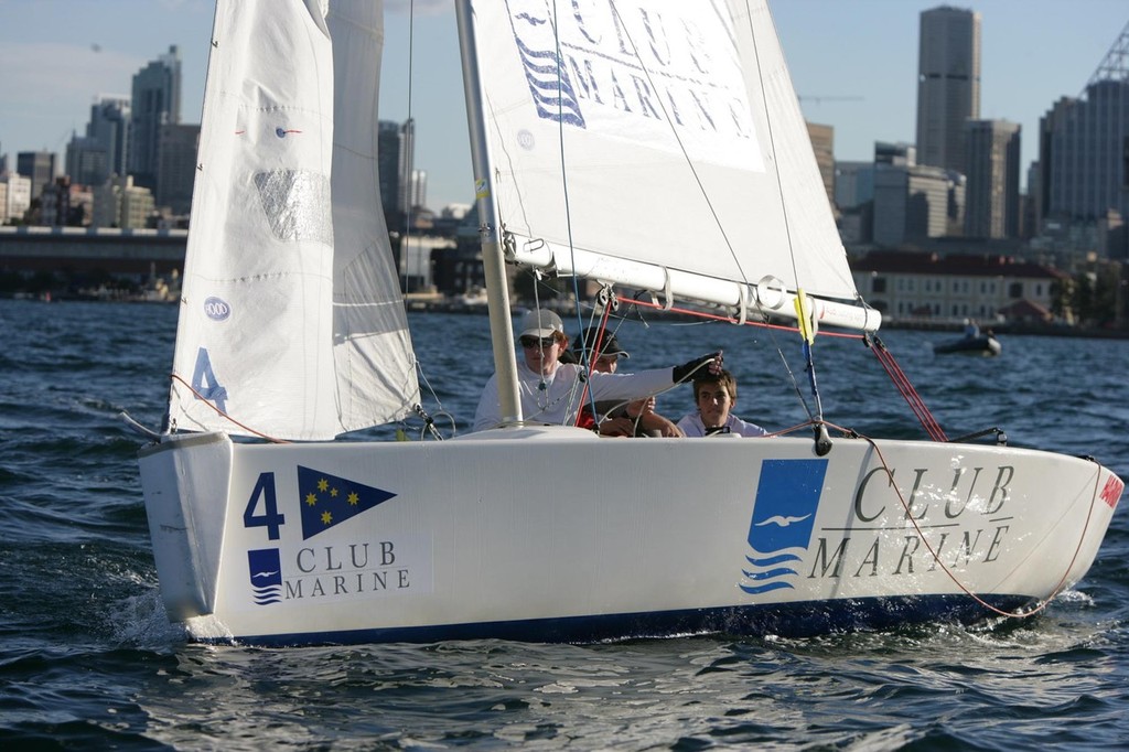 Second place in the Club Marine NSW Youth Match Racing Championships  Tim Forbes-Smith, CYCA. photo copyright David Brogan www.sailpix.com.au taken at  and featuring the  class