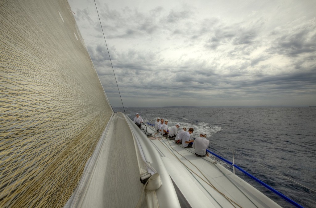 Onboard Singularity a Lutra 80 Canting keel racer cruiser built in Sydney by McConaghy Boats in Sydney, Australia.  © SW